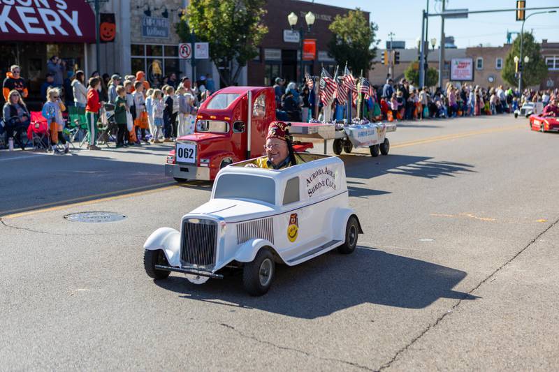 Aurora Shriners Club cars in the Sycamore Pumpkin Festival parade  on Sunday Oct. 26,2025 in Sycamore.