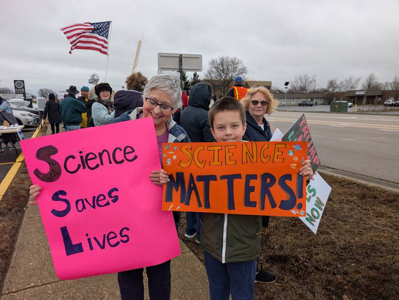 Kane Democrats and other groups held a pro-science, anti-Trump rally Saturday, March 7 at the Kane County Circuit Clerk's Office, 540 S. Randall Road, St. Charles. The rally was part of a National Day of Action hosted by Stand Up for Science.