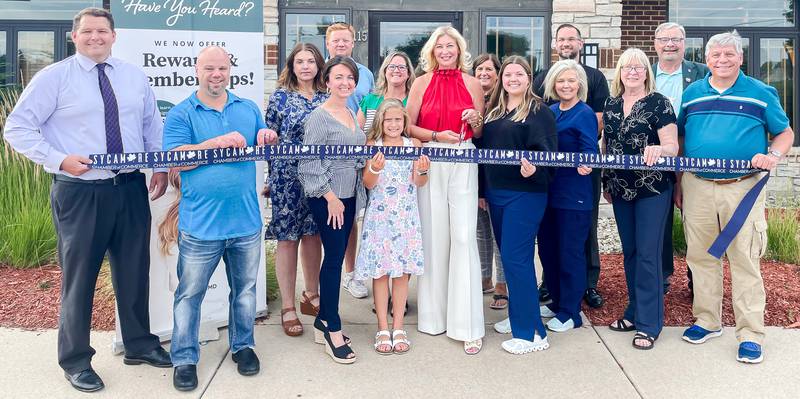 The Sycamore Chamber of Commerce welcoming Oz Park Wellness with a ribbon-cutting