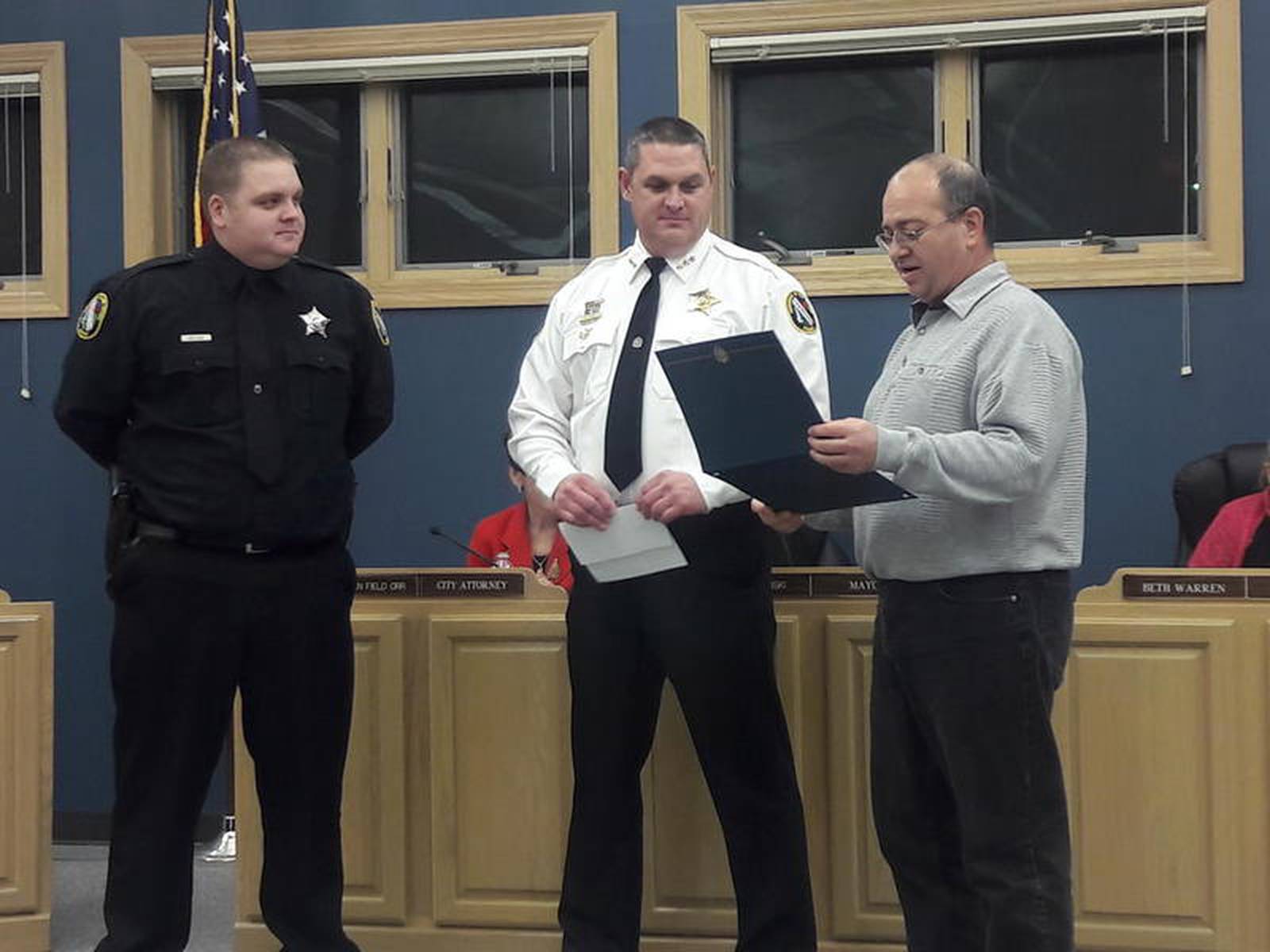 Yorkville police officer honored for five years of service Shaw Local