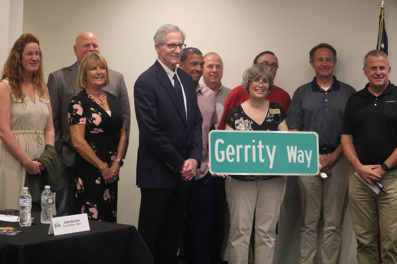 Barb City Manor Administrator Maureen Gerrity and members of the DeKalb City Council are seen at the July 24, 2023 meeting of the DeKalb City Council.