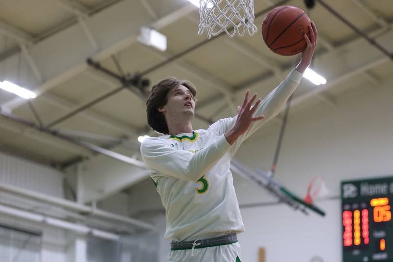 Providence’s Collin Moran lays in a shot against Eisenhower on Wednesday 1st, 2023.