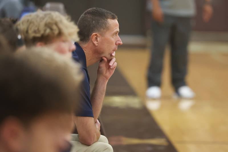 Lemont head coach Rick Runaas against Romeoville in the WJOL Thanksgiving Classic Championship in Joliet on Saturday.