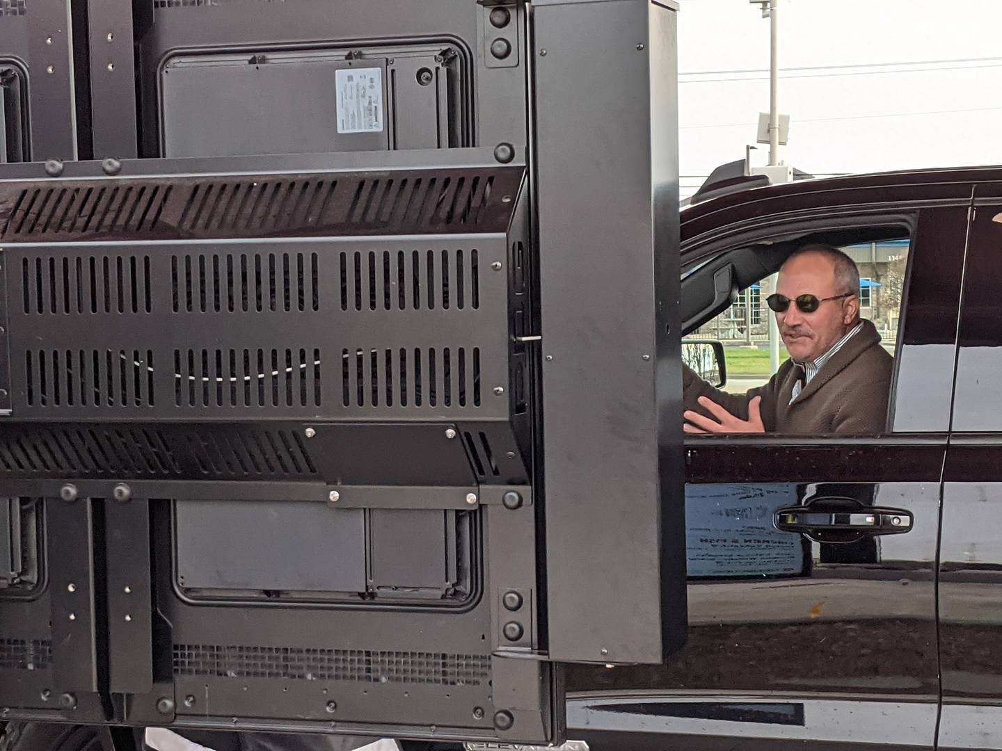 Plainfield Mayor John Argoudelis, was the first customer at the new drive-thru only Portillo's restaurant at the corner of 135th Street and Route 59 on Nov. 24, 2025.