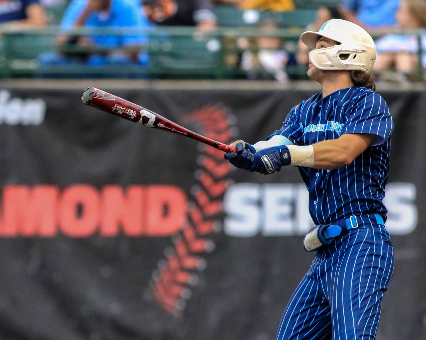 Nazareth's Lucas Smith (18) admires his hit during the Class 3A Crestwood Supersectional game between St. Ignatius at Nazareth.  June 6, 2022.