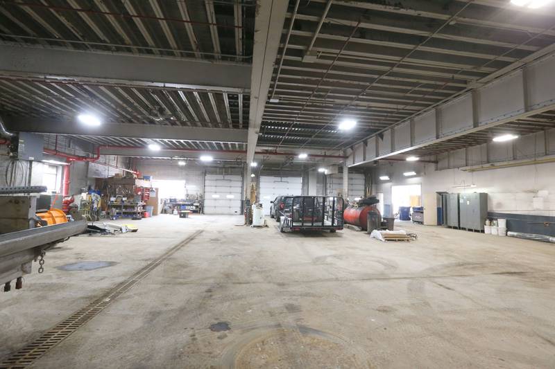 An interior view of the former La Salle Public Works building on 2nd Street and Wright Street on Thursday, April 18, 2024 in La Salle. The 18,000 square foot building and parking lot has been listed for sale. The brick two-story building was the site where the city housed their vehicles and other storage items. The building was appraised at $256,500.