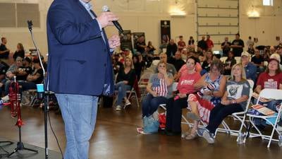 Bailey talks about crime, other issues during Kane County Fairgrounds rally Sunday