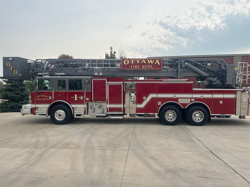 The Ottawa Fire Department took possession Saturday, Sept. 30, 2023, of a 2023 Pierce Arrow XT 100 Tower Ladder, now known as “Truck 1.”