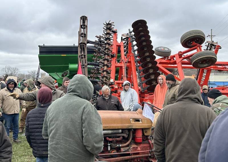 An antique Ford tractor is auctioned off at the Spring Hazelhurst Consignment Sale on Saturday, April 4, 2026.