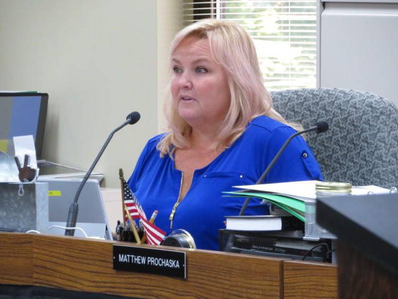 Kendall County Board Vice-Chairwoman Amy Cesich talks during the county's committee of the whole meeting on Thursday, Sept. 12 at the county office building in Yorkville.