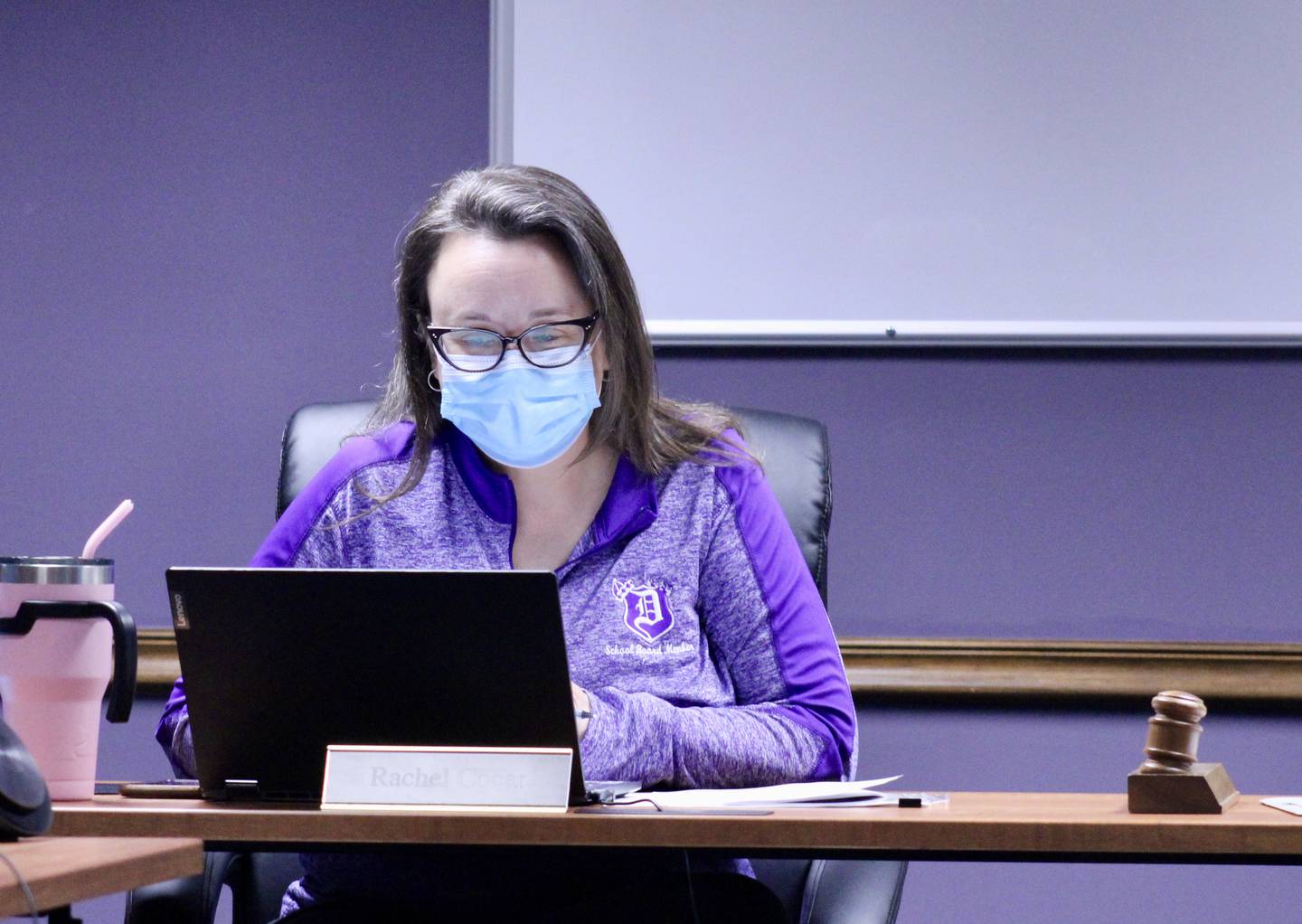 Dixon Public Schools board of education member Rachel Cocar discusses the merits of the career pathway program which is being piloted at Dixon High School during the spring semester.