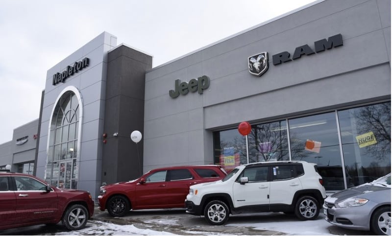 Napleton, which owns the Arlington Heights Chrysler Dodge Jeep Ram dealership, is paying $10 million to settle complaints that it discriminated against Black customers and illegally charged customers add-on fees. (Paul Valade | Staff Photographer, 2016)