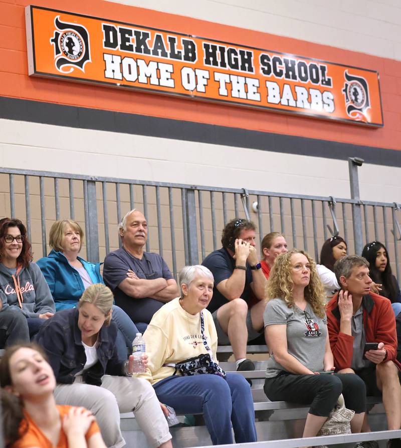 A crowd packed the field house Friday, May 12, 2023, for the IHSA State Badminton Finals at DeKalb High School.
