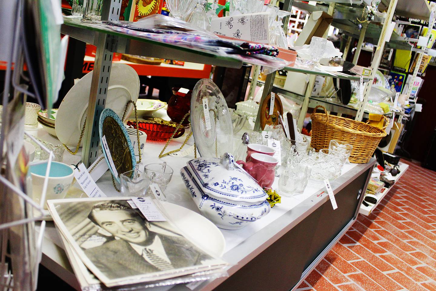 You never know who you'll find wandering around Lena Mercantile Co. in Lena, such as Macdonald Carey of "Days of Our Lives" fame (in picture).