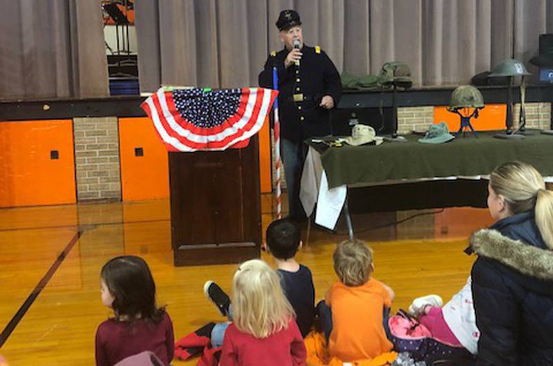 The program also included a Civil War uniformed Lt.Col. U.S. Army (Ret.) Dick Wells, Neponset American Legion Member/Veteran.
