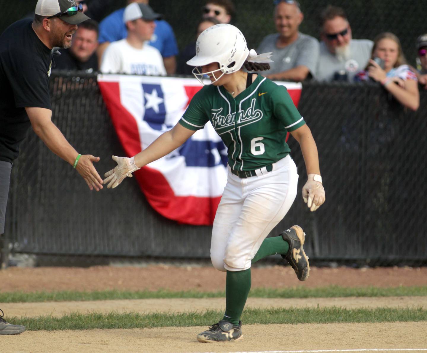 Fremd’s Ryanne Goodwin rounds third base after hitting a homerun during a Class 4A St. Charles North Sectional semifinal against St. Charles North on Tuesday, May 30, 2023.