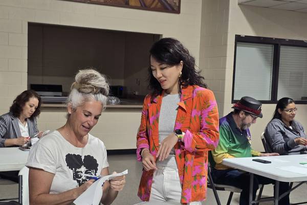 Shaping the final design: Dome of Unity artist shares artistic process at Saturday workshop