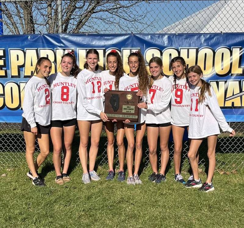 Huntley girls cross country team wins Class 3A Lake Park Sectional.