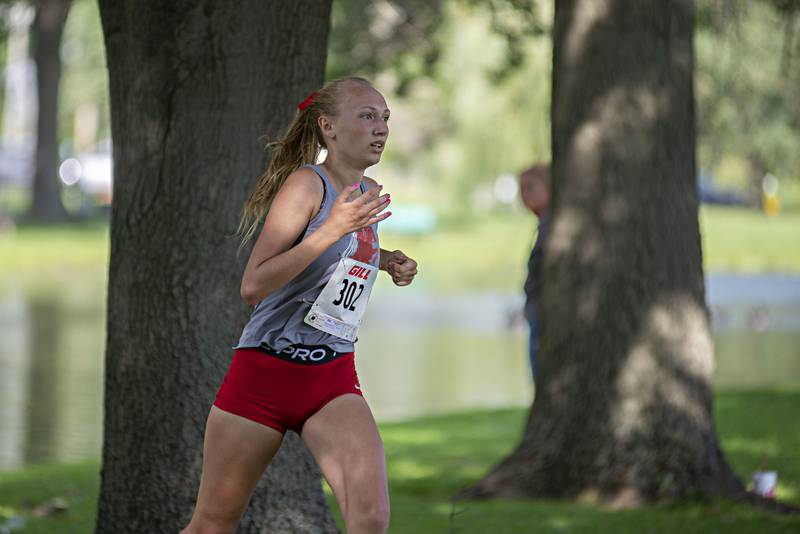 Olivia Thomsen of Orion takes second Tuesday, Aug. 23, 2022 in the Rock Falls Rocket Run at Centennial Park.