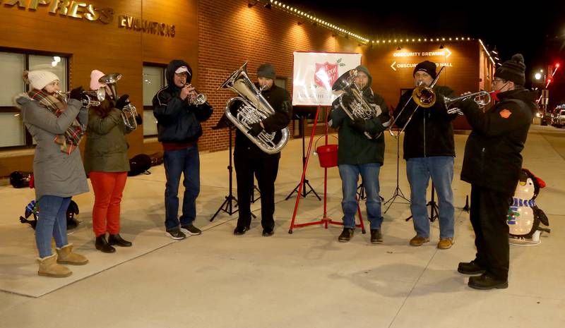 The Salvation Army Brass Ensemble performs during the Elburn Christmas Stroll