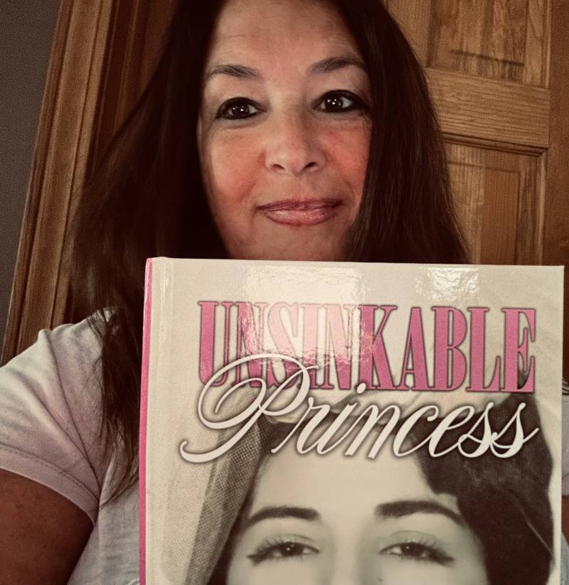 Author Faly Colaizzi with her new book, "Unsinkable Princess."