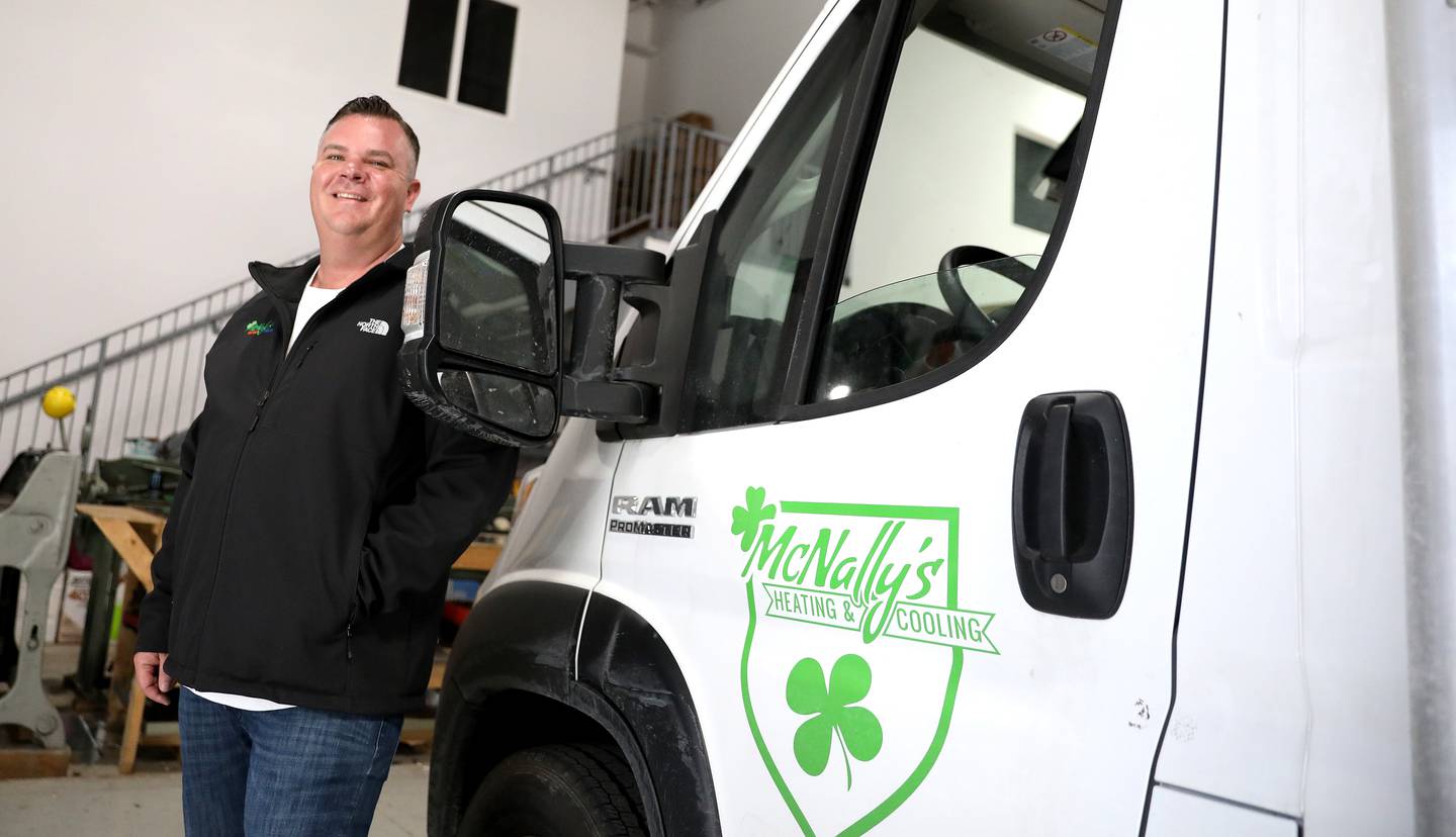 Brian McNally, owner of McNally Heating and Cooling in St. Charles, is one of three finalists for the St. Charles Area Chamber of Commerce’s annual Charlemagne Award.