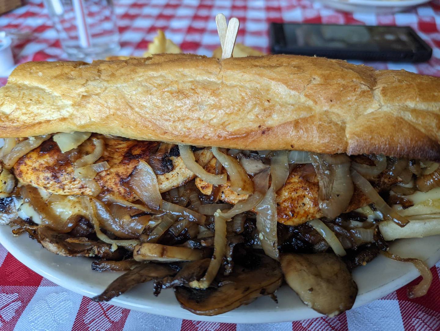 Merichka's in Crest Hill offers this grilled chicken variation of its classic cubed round steak poorboy. The grilled chicken was seasoned to perfection and it was generously topped with grilled onions and mushrooms.