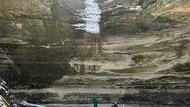 Drought means little ice climbing at Starved Rock