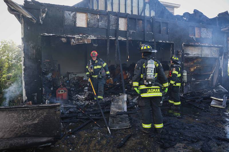 No injuries reported from a garage fire that leaves home uninhabitable Saturday evening near Woodstock, according to the Woodstock Fire/Rescue District.