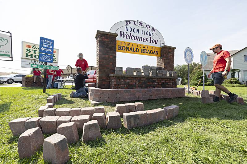 The Dixon Noon Lions club is funding the project for the renovation along with the Lionesses who plant and maintain the petunias year after year.