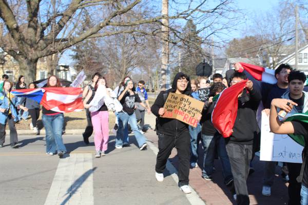 More high school students across McHenry County walk out of class to protest ICE 