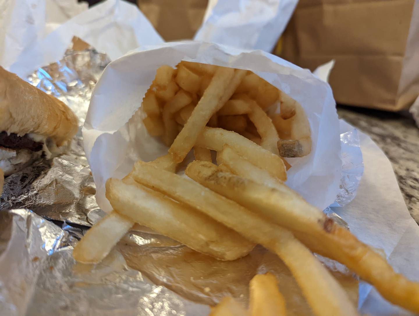 Mickey’s Gryos in Crest Hill serves up more than gyros. The venue has a full menu of sandwiches, soups, salads, barbecue and other dinners, specials and milk shakes in five flavors. Pictured are Mickey's fries.