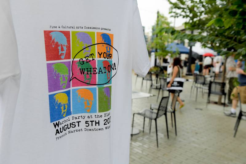 The Fine and Cultural Arts Commission hosts an Andy Warhol’s birthday celebration with art, music, a pop-up art exhibition during the Wheaton French Market on Saturday, August 5, 2023.
