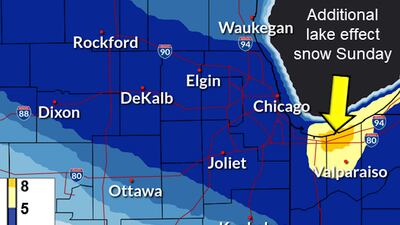 Northern Illinois could get 2 to 5 inches of snow