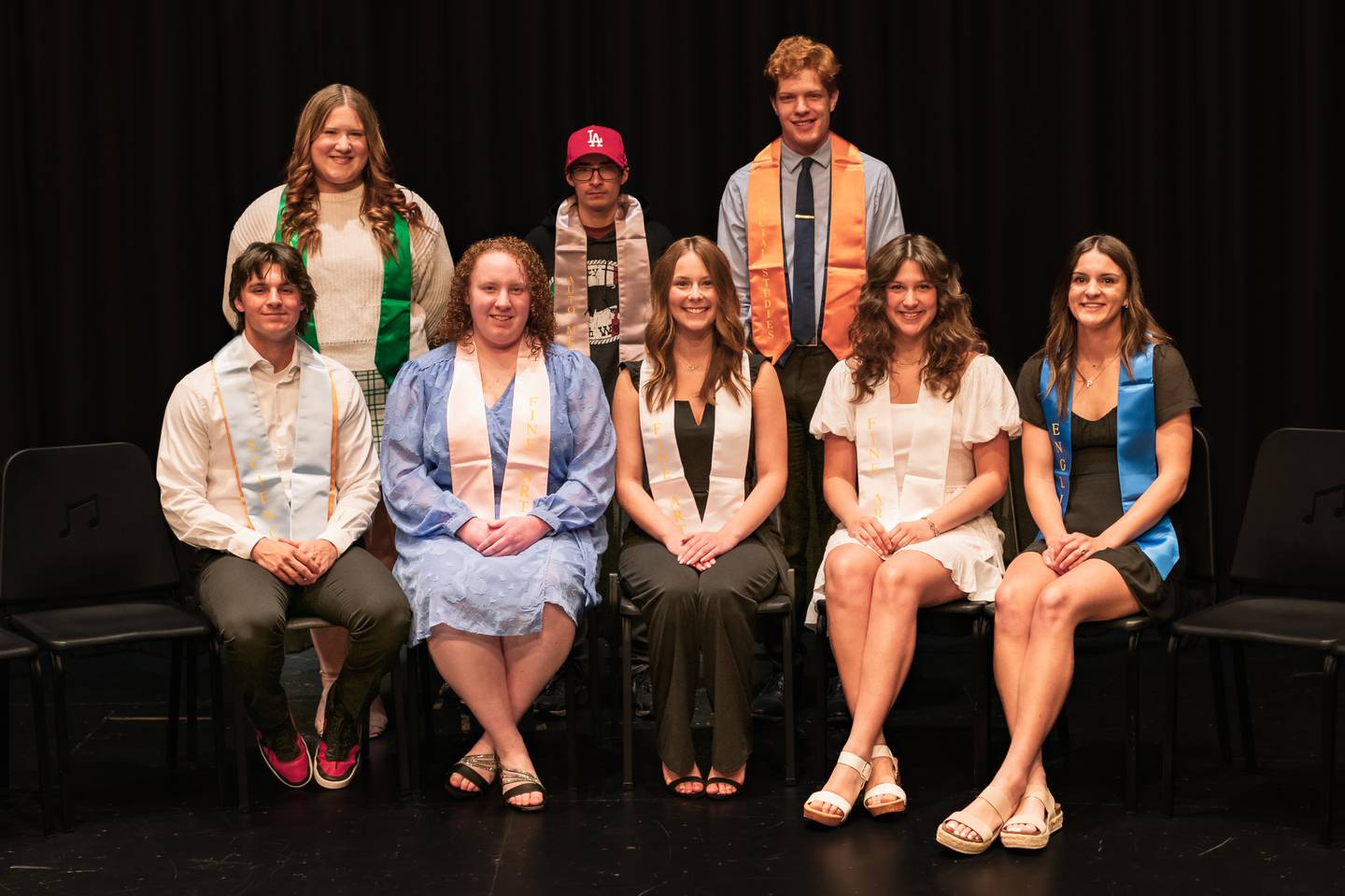 Hall High School announced its Class of 2023 Academic Stole winners. (Front row, left to right) Kyler Lapp, Sarah Beier, Isabella Cacciatori, Liliana Heredia, Promise Giacometti; (back row, left to right) Kambria Simmons, Cruz Martinez-Prado and Collin Brown.