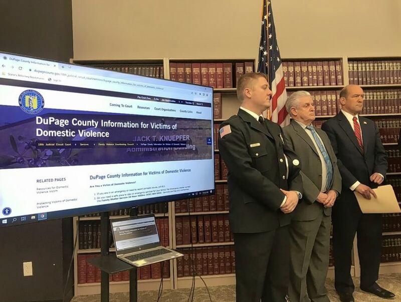 Fire and police agencies in DuPage County will use a new QR code to help victims of domestic abuse. The code will send victims to a security-conscious website that discreetly offers information. (Susan Sarkauskas | Staff Photographer)