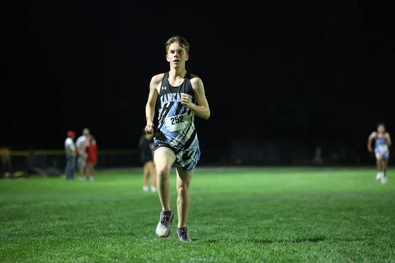 Kankakee's Payton Morris runs during the All-City cross country meet at Bishop McNamara on Wednesday, Sept. 17, 2025.