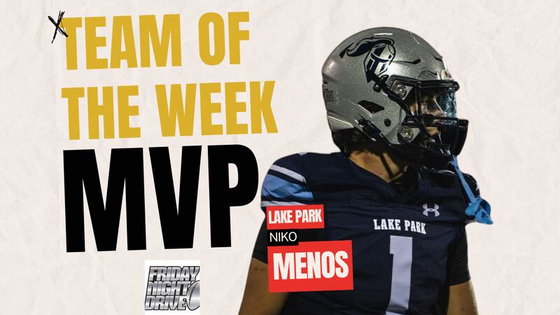 Niko Menos, Lake Park receiver, is the Friday Night Drive Week 6 Team of the Week MVP