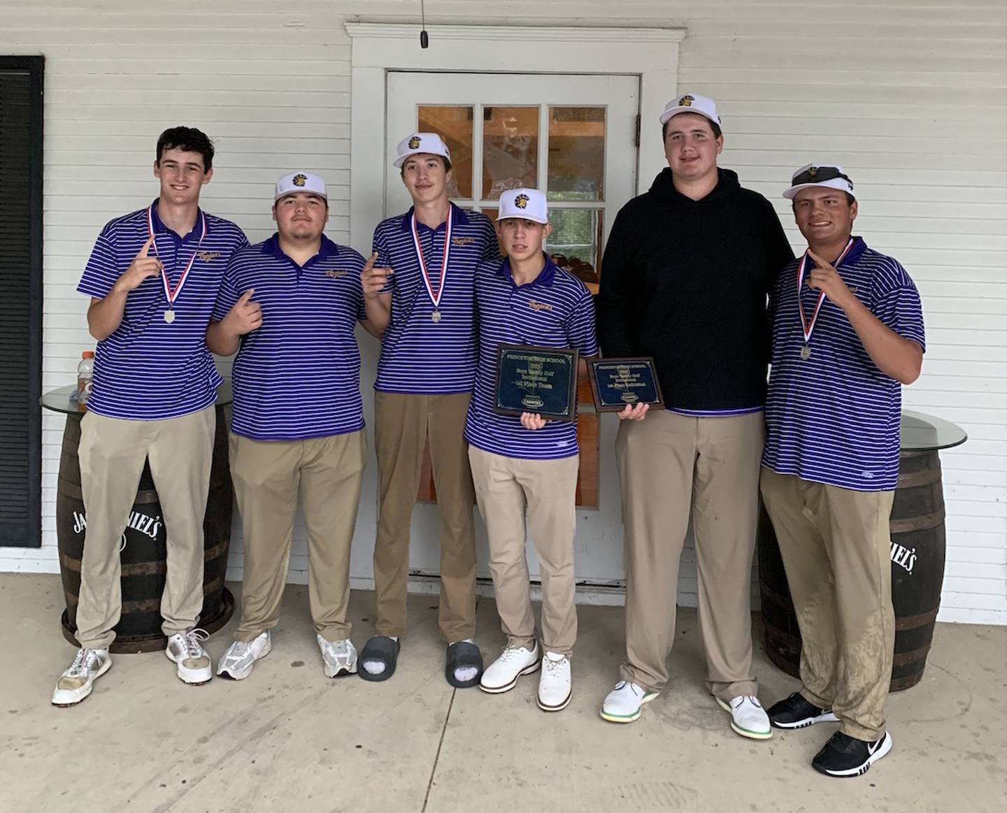 The Mendota boys golf team won the Princeton Invitational on Saturday at Chapel Hill Golf Course in Princeton. The Trojans tallied a 317 to win the team title by 18 strokes over Hall (335).