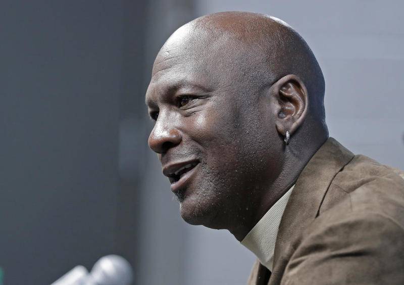Charlotte Hornets owner Michael Jordan speaks to the media about hosting the NBA All-Star basketball game during a news conference in Charlotte, N.C., Tuesday, Feb. 12, 2019.