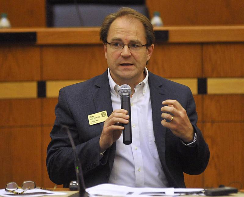 State Sen. Dan McConchie, R-Hawthorn Woods, speaks during a legislative update at a June 2019 event at Crystal Lake City Hall.