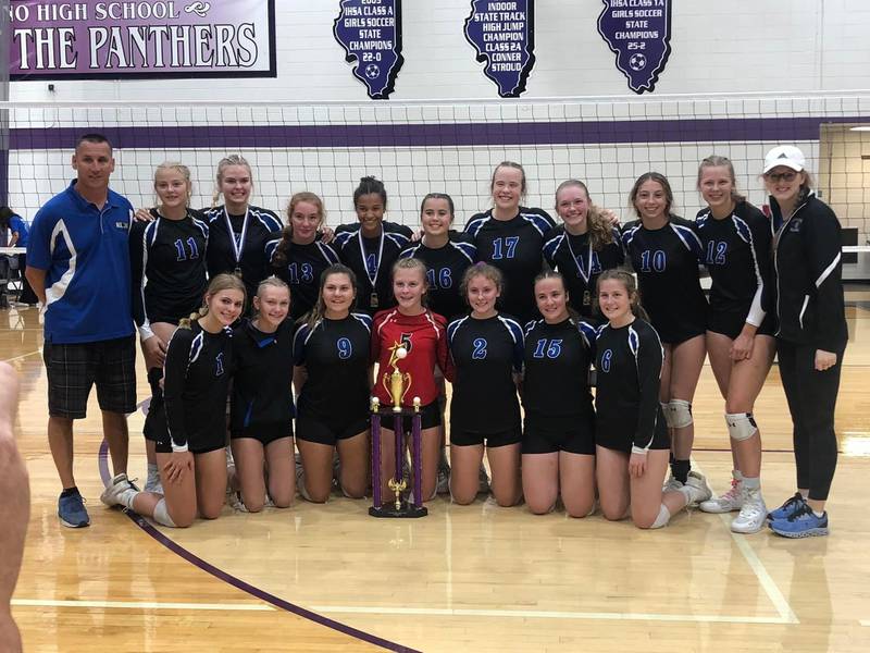 The Newark volleyball team won the Manteno Earlybird tournament title on Saturday, Sept. 3, 2022.