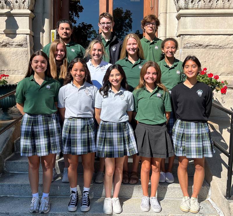 The students receiving recognition include Anna Lopez, Gavin Sandoval, Gianna Grivetti, Isabella Villalobos, Johnathon Hackney, Kristal De La Torre, Kylie Cofoid, Landon Jackson, Lea Asani, Lilylu Rauh-Fernandez, Madelyn Torrance and junior Daliayah Farris.