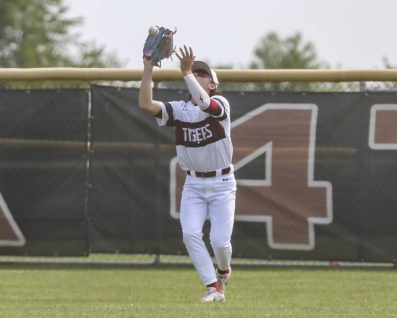 Plainfield North's Matt McCormick (19) makes a catch in center during Class 4A Plainfield North Regional final baseball game between Oswego at Plainfield North. Saturday, May 31, 2025 in Plainfield.
