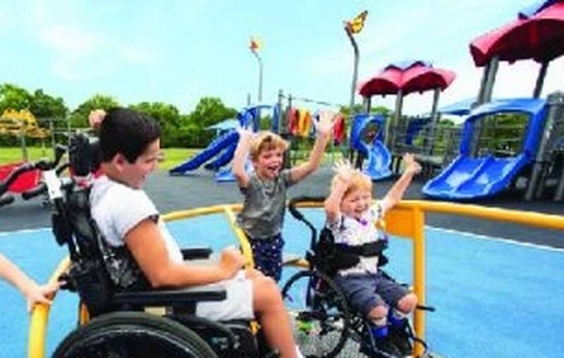 Funds raised by the 2024 Splash into Country/Rock the Lake RISE Up music festival are set to install an inclusive playground at McHenry's Veteran's Memorial Park. That playground would include features similar to these, Mayor Wayne Jett said. Images show what features are proposed to look like.