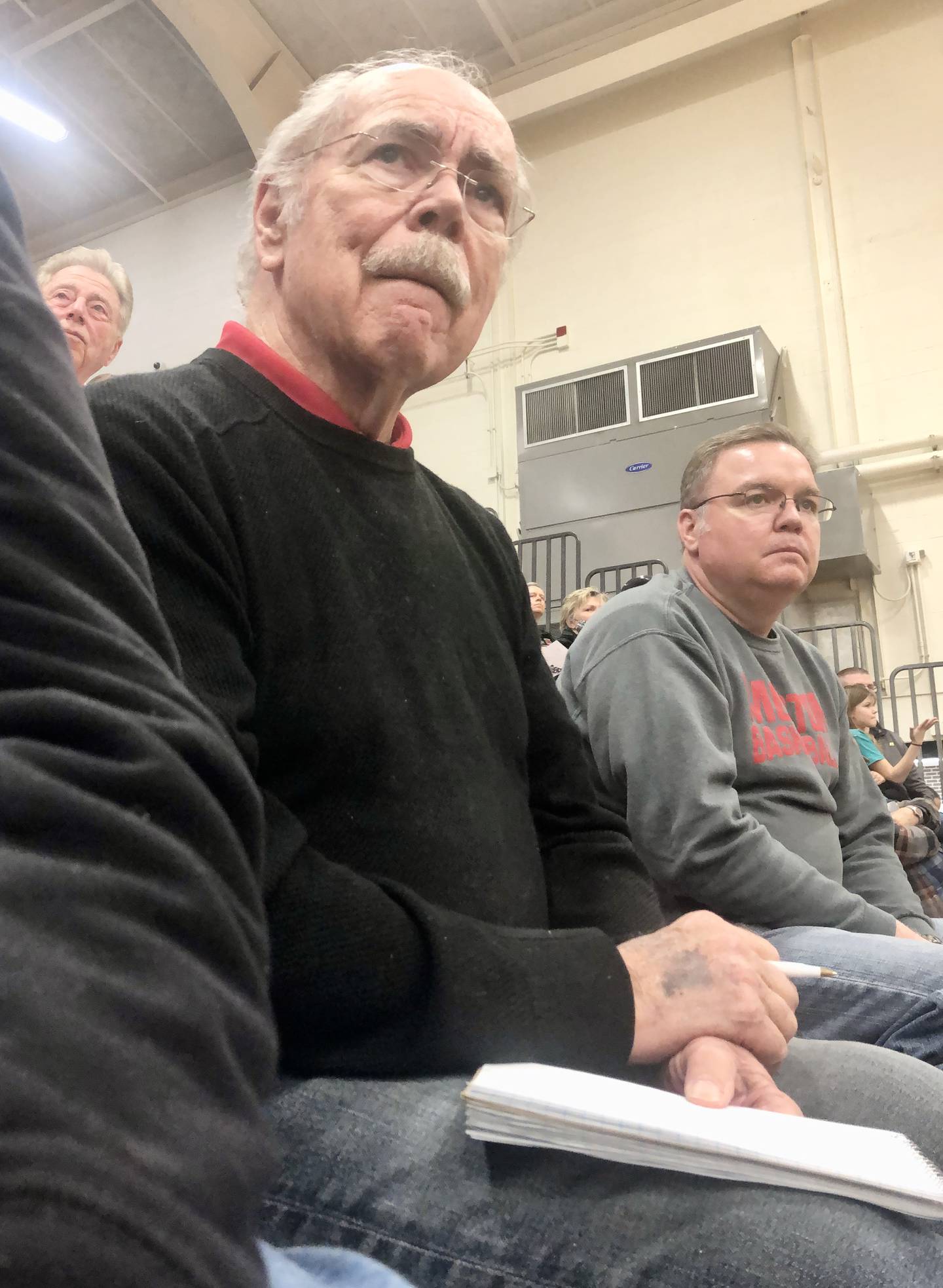 Nationally renown sportswriter Dave Kindred was covering the Morton Potters girls basketball team at LaSalle-Peru Tuesday night with his trusty pen and notebook at his side. He says he prefers high school events over the "spectacle" of the big-time events he's covered in his career.