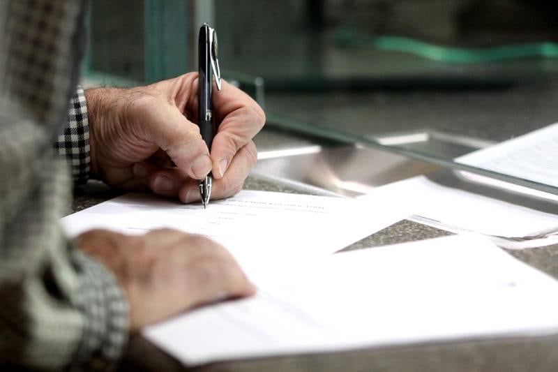 Crystal Lake Mayor Haig Haleblian filed as a candidate Monday, Nov. 21, 2022, at Crystal Lake City Hall.