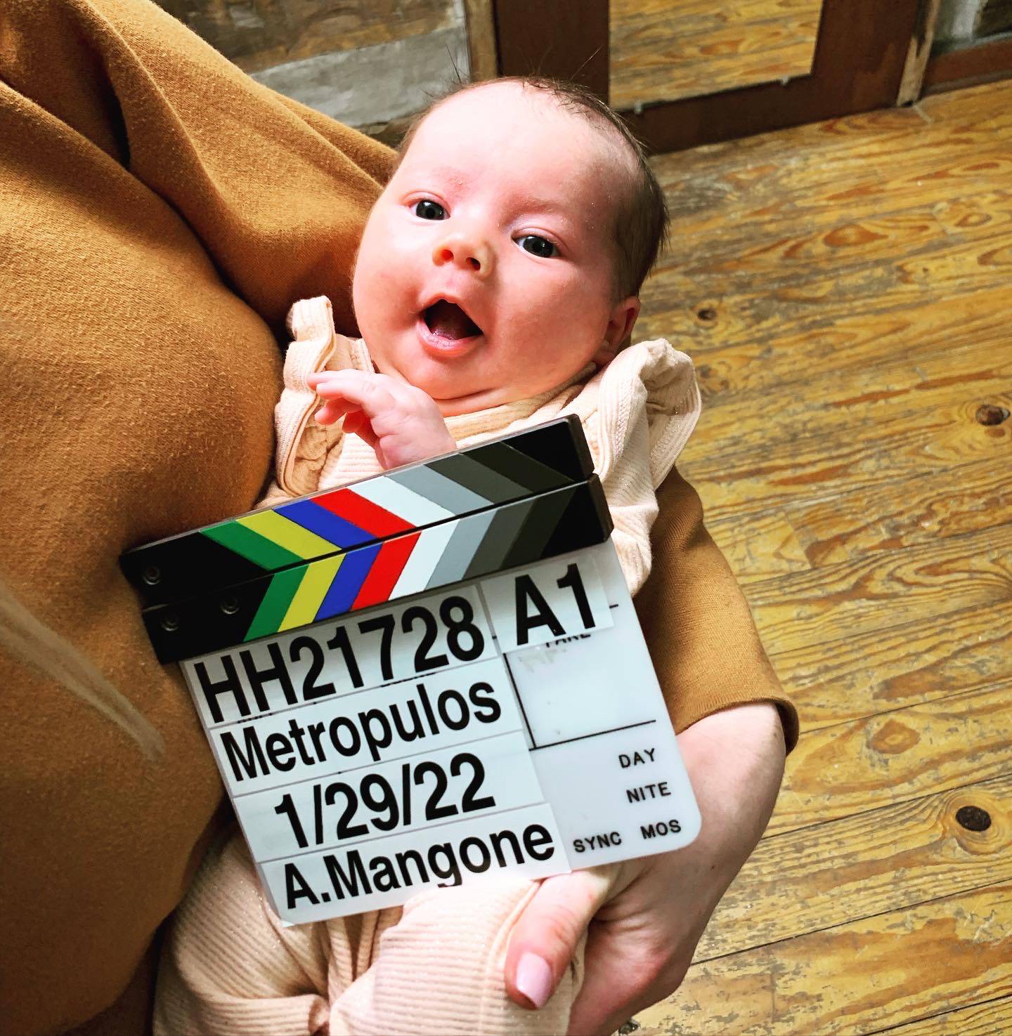 Effie Metropulos, seen here at three weeks old, will make her TV premier on HGTV's "House Hunters" on Thursday, June 23, 2022. Her parents, Dimitri and Britni, and her grandmother, Susie, will also be on the show.