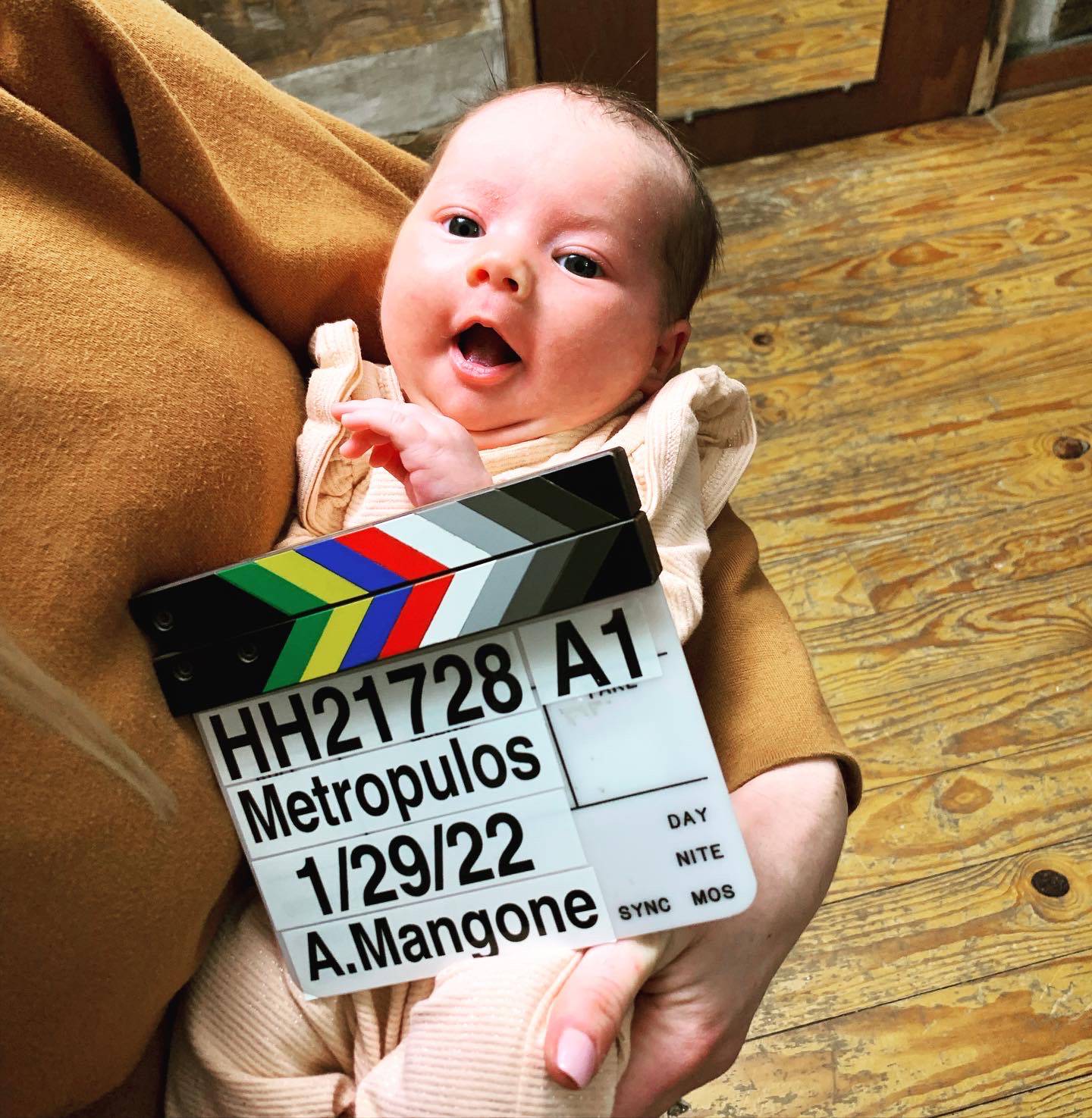 Effie Metropulos, seen here at three weeks old, will make her TV premier on HGTV's "House Hunters" on Thursday, June 23, 2022. Her parents, Dimitri and Britni, and her grandmother, Susie, will also be on the show.