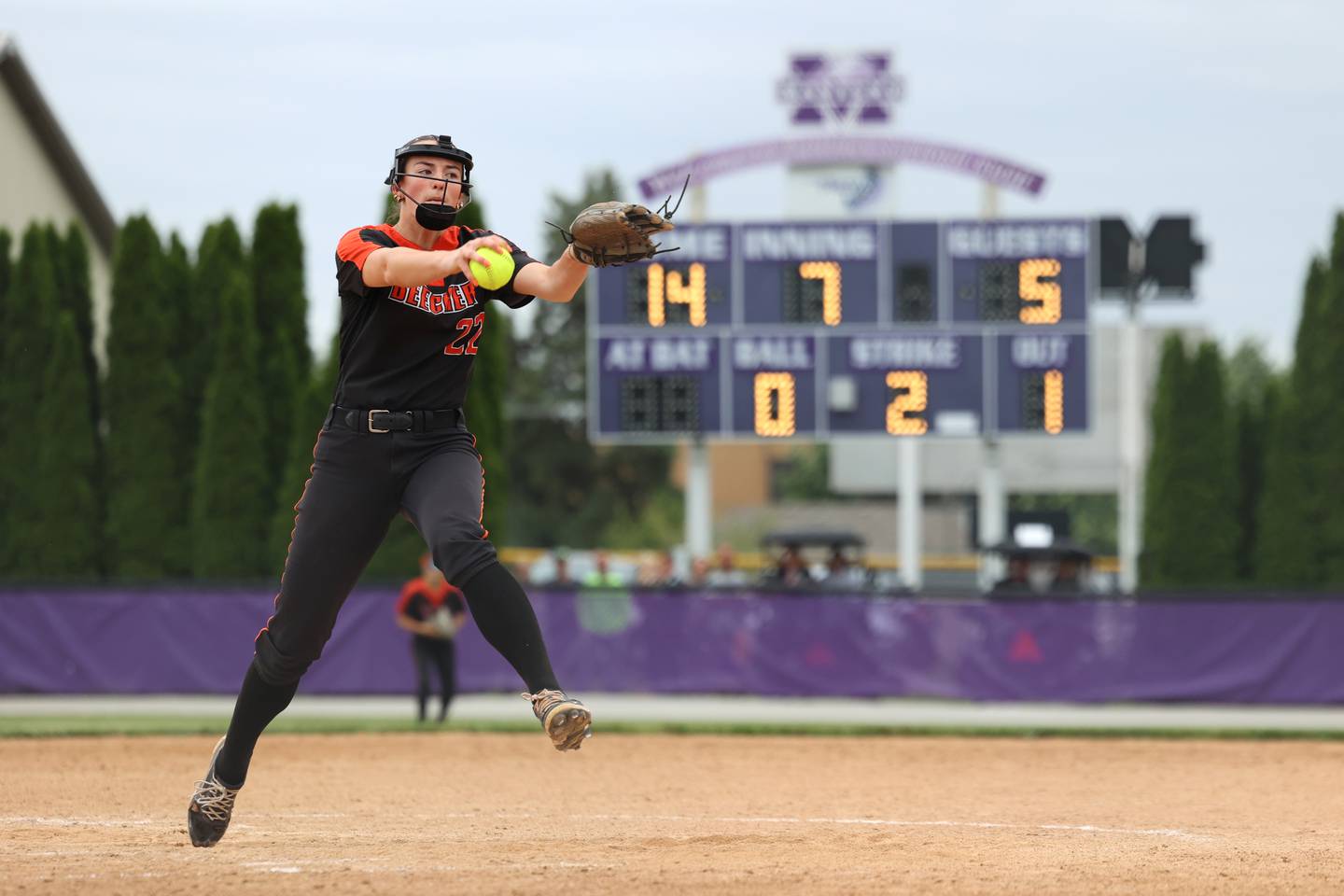 Beecher's Taylor Norkus winds up to pitch during the Bobcats' 14-6 victory over Manteno in the Class 2A Manteno Regional championship on Friday, May 22, 2026.